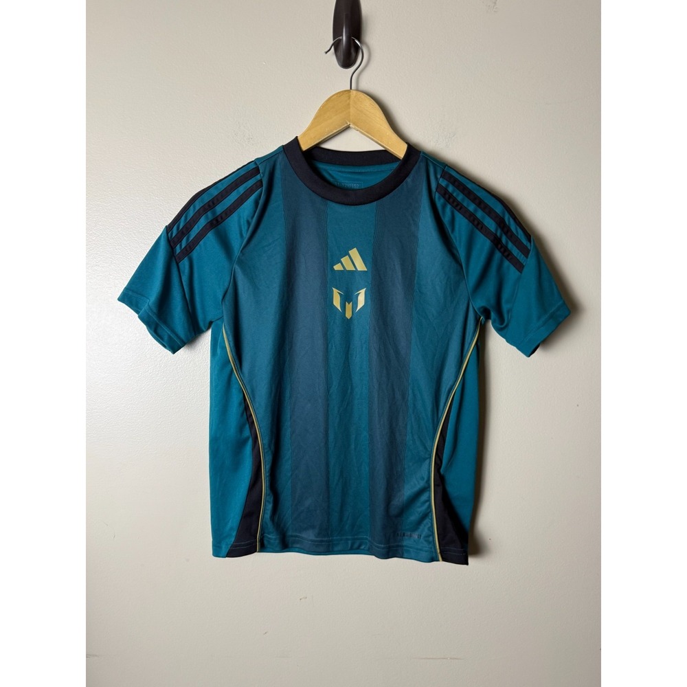 adidas‎ Kids Pitch 2 Street Messi Training Jersey Youth M 11-12 Blue Athletic